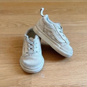 Vans Kids' Toddler Old Skool Casual Shoes in Beige/Turtledove